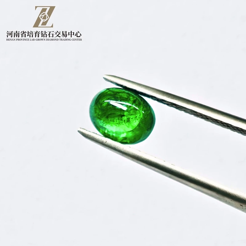 2,34 Carat Lab-Oprettet grøn granat cabochon